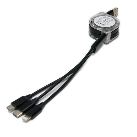 3-in-1 Retractable Charging Cable