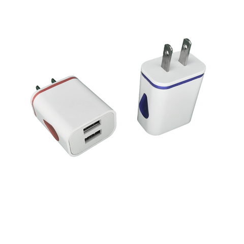 2 pcs Teardrop Grip Dual USB Wall Charger