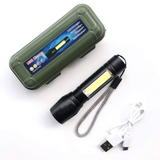Small Compact LED Camping Flashlight - Adjustable Brightness - USB Rechargeable by StoneLeo