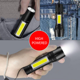 Small Compact LED Camping Flashlight - Adjustable Brightness - USB Rechargeable by StoneLeo