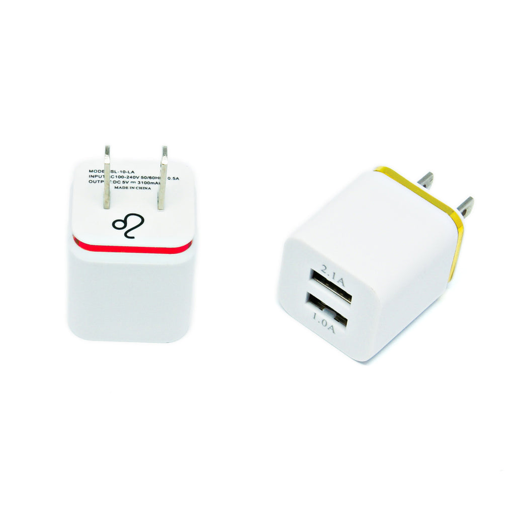 2 pcs Shiny Dual Wall Adapters