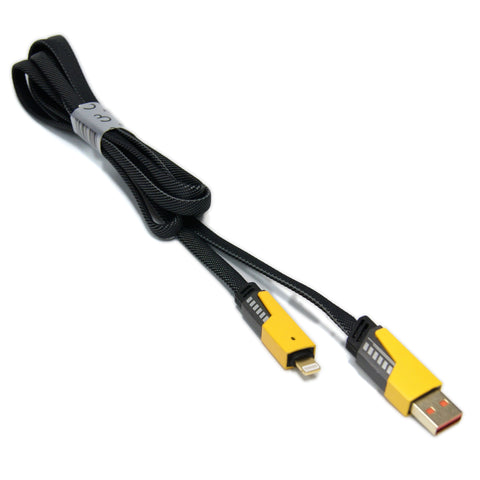 6ft Heavy Duty Construction 65W TC-TC Cable with USB and Lightning Adapters