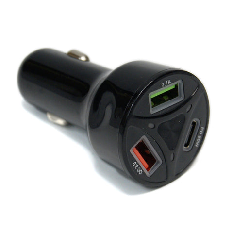 Type C 3 Port Car Charger by StoneLeo