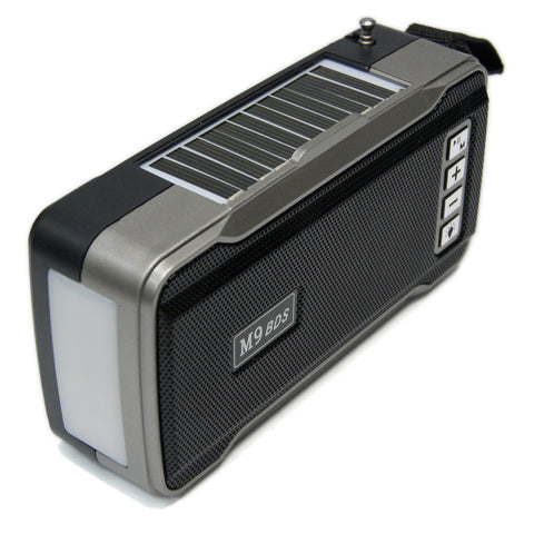 Small FM/BT Radio & Solar Charging Flashlight M9