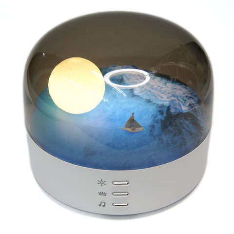 Sailboat and Moon on the Sea LED BT Speaker Night Light