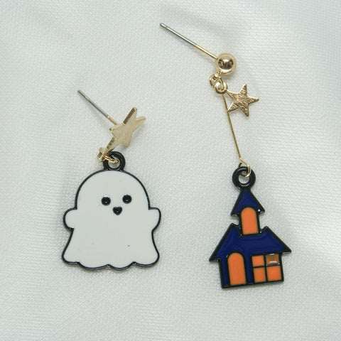 Ghost & Haunted House Earrings