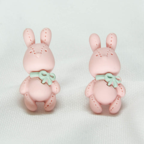 Cute Pink Bunny Rabbit Earrings