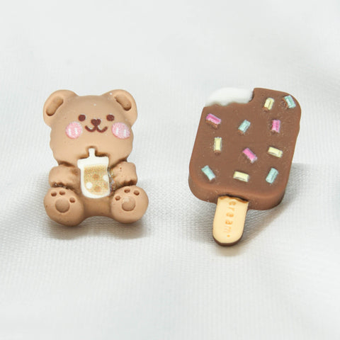 Cute Teddy Bear & Ice Cream Earrings