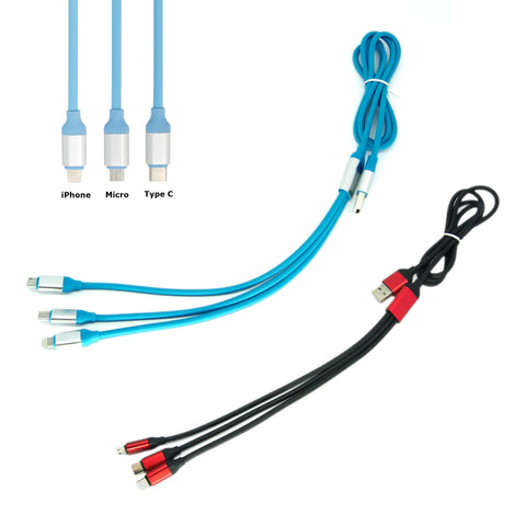 2 pcs 3-in-1 Charging Cable