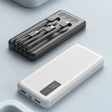 18,000 mAh Powerbank with 4 Cables and Bright Light