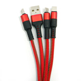 2 pcs 3-in-1 Keychain Charging Cable